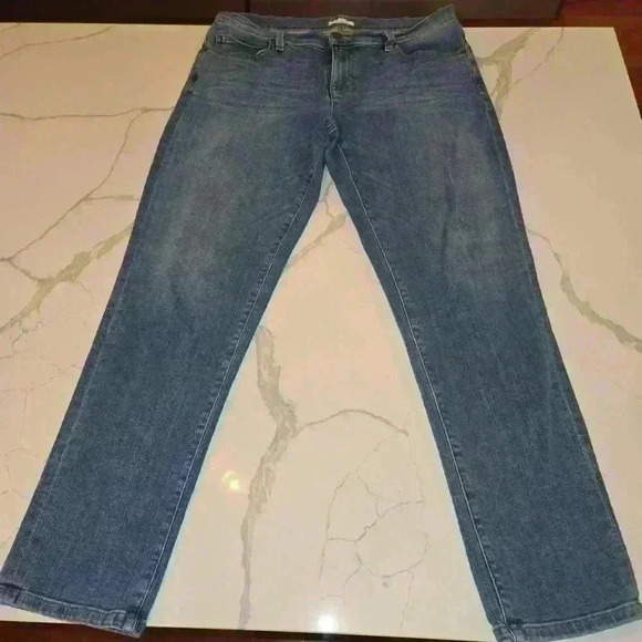 Eileen Fisher Womens Straight Leg Mid Rise Stretch Jean Size 10 - Picture 3 of 8